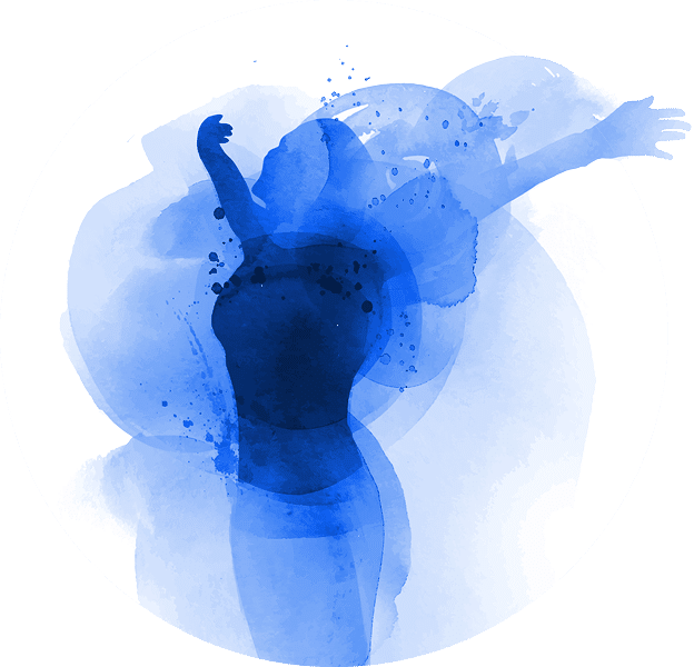 Blue watercolor women.